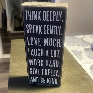 Inspirational Quote Block Decor